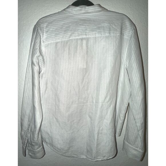 Calvin Klein Women’s Linen Blend Button Down Shirt White Large L NWT - Picture 3 of 6